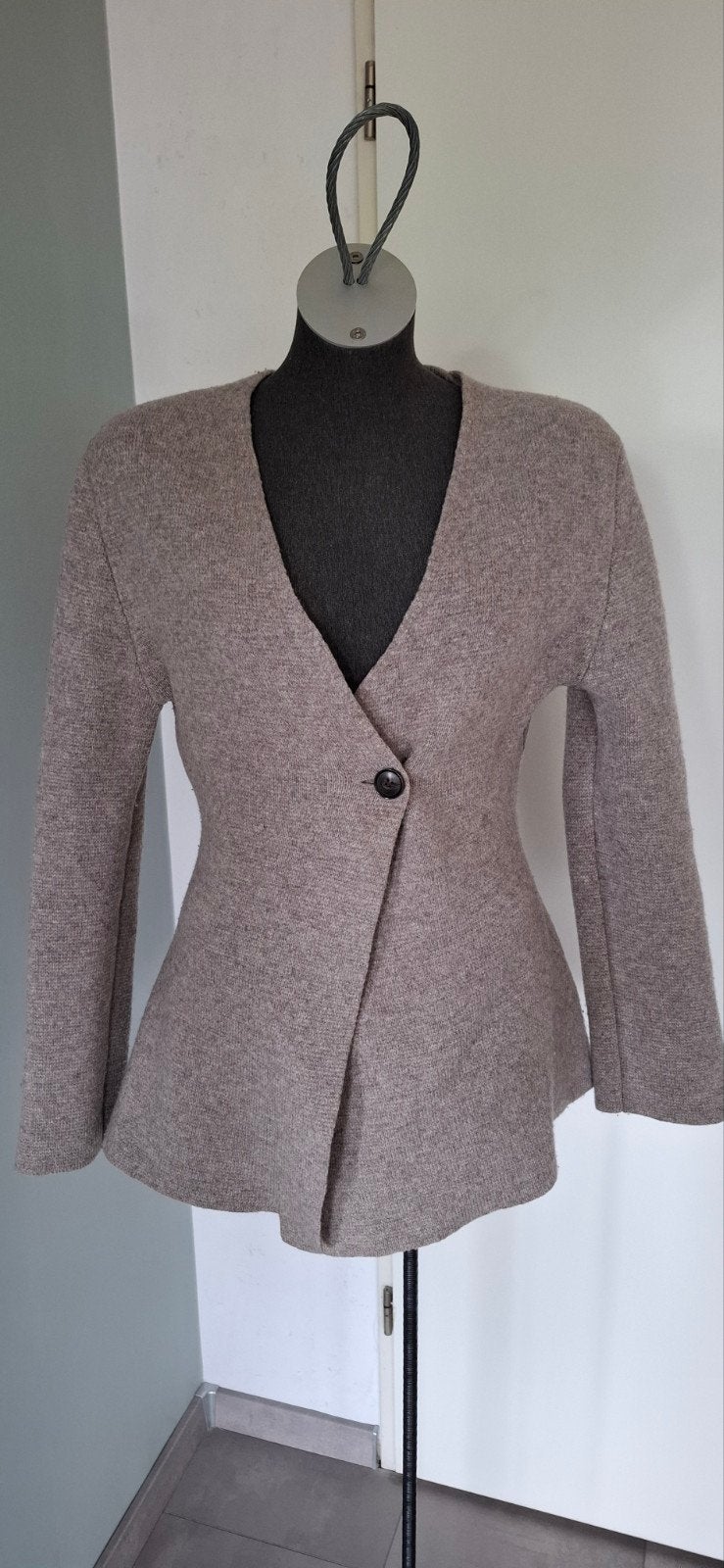 Zara jas wollen jasje maat M 36 38 taupe, Kleding | Dames, Jassen | Winter, Bruin, Zara, Ophalen of Verzenden, Maat 36 (S)