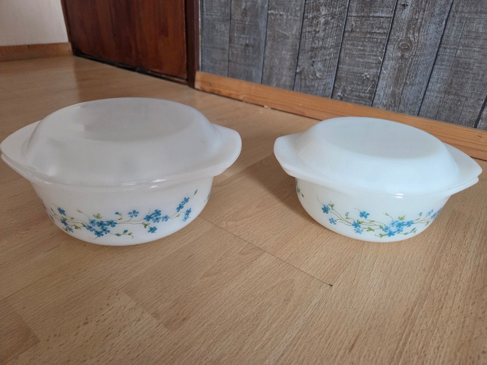 Vintage 2-delige Acropol ovenschalen set., Ophalen of Verzenden, Gebruikt, Glas, Overige stijlen