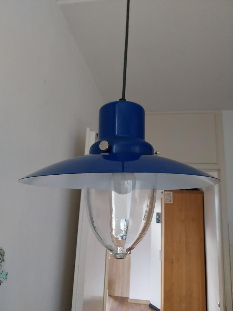 Mooie scheperslamp ! Kleur blauw, Huis en Inrichting, Ophalen, Zo goed als nieuw, Minder dan 50 cm