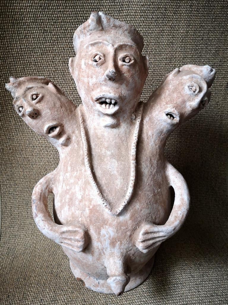 Grote terracotta fetisj beeld van Densu - Mami Wata, Ophalen