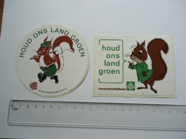 sticker oud Natuur Nederland sbb staatsbosbeheer auto  retro, Ophalen of Verzenden, Zo goed als nieuw, Bedrijf of Vereniging
