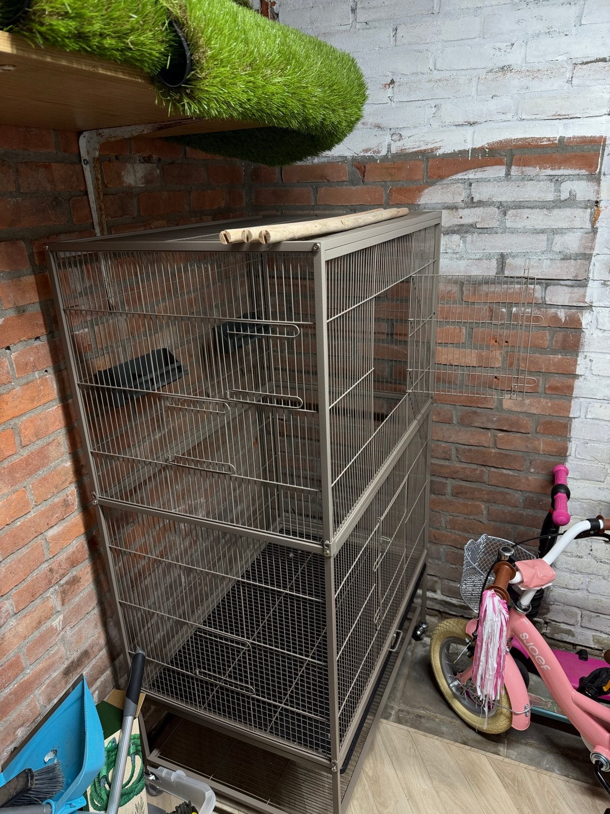 Vogel kooi tekoop., Ophalen, Zo goed als nieuw, Metaal, Vogelkooi