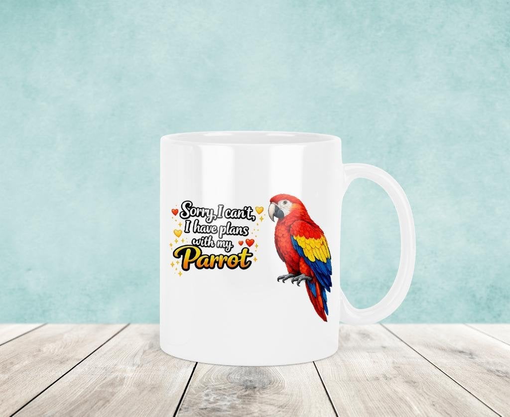 Plans with my Parrot - Geelvleugel Ara Mok, Verzenden, Keramiek, Nieuw, Overige stijlen