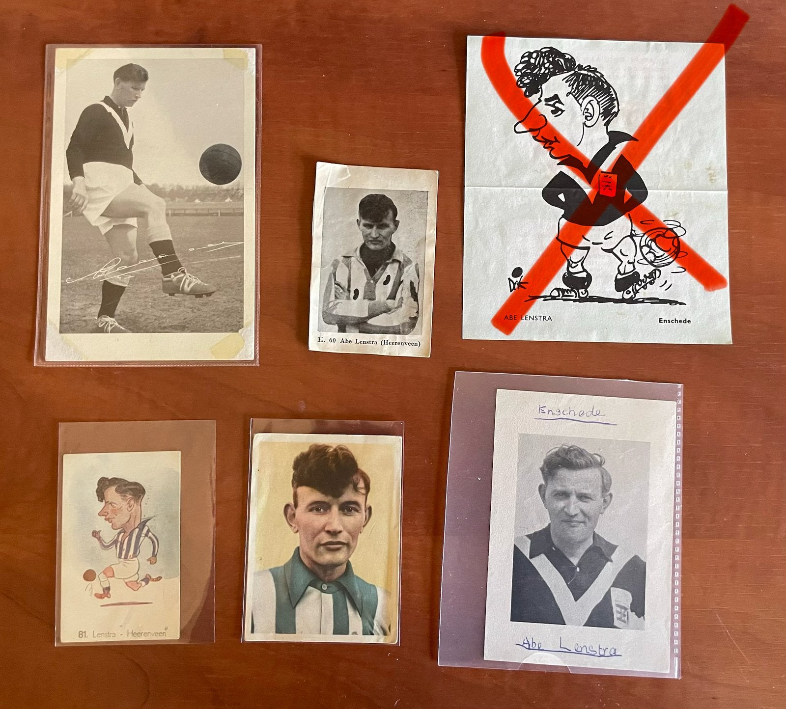 Unieke collectie Abe Lenstra voetbalplaatjes (jaren '50), Ophalen of Verzenden, Gebruikt, Buitenlandse clubs, Poster, Plaatje of Sticker