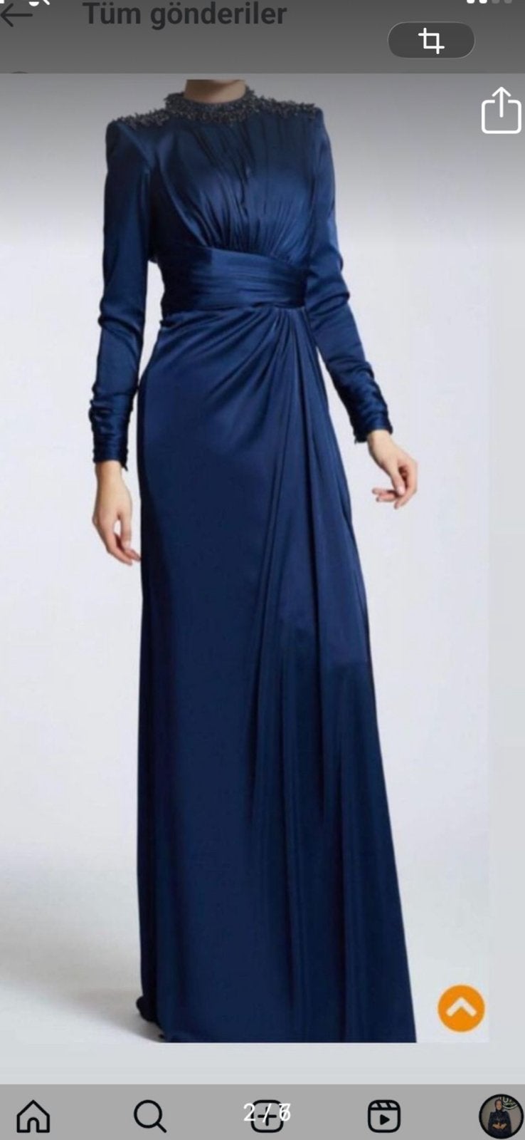 Kenzel avond jurk abiye, Galajurk, Blauw, Maat 42/44 (L), Ophalen of Verzenden