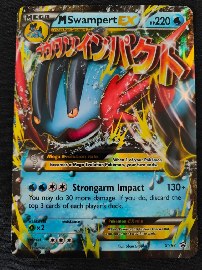 Pokémon Kaart M Swampert EX (XY87) - JUMBO CARD, Ophalen of Verzenden, Zo goed als nieuw, Losse kaart, Foil