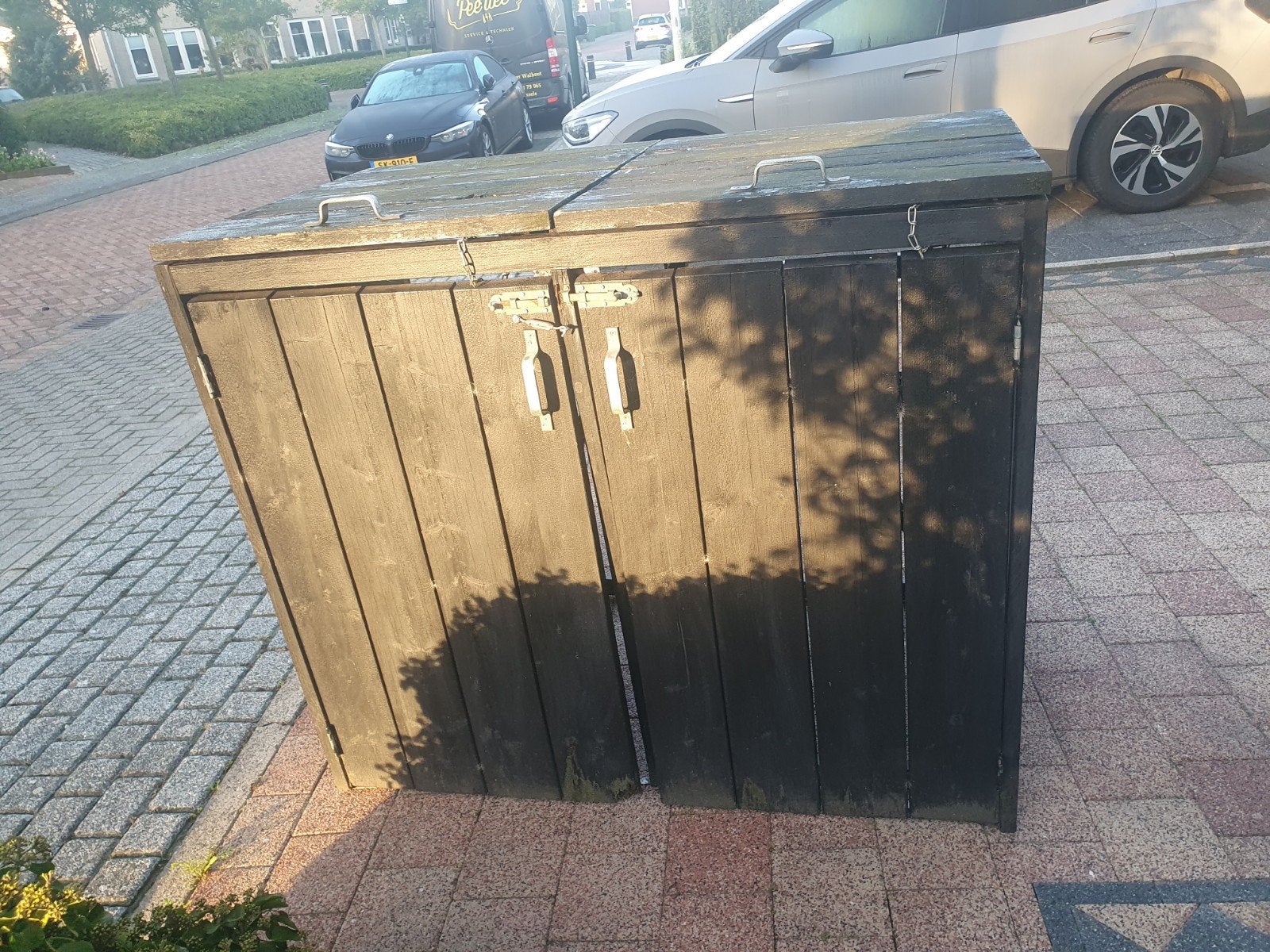Container ombouw hout, Ophalen, Gebruikt