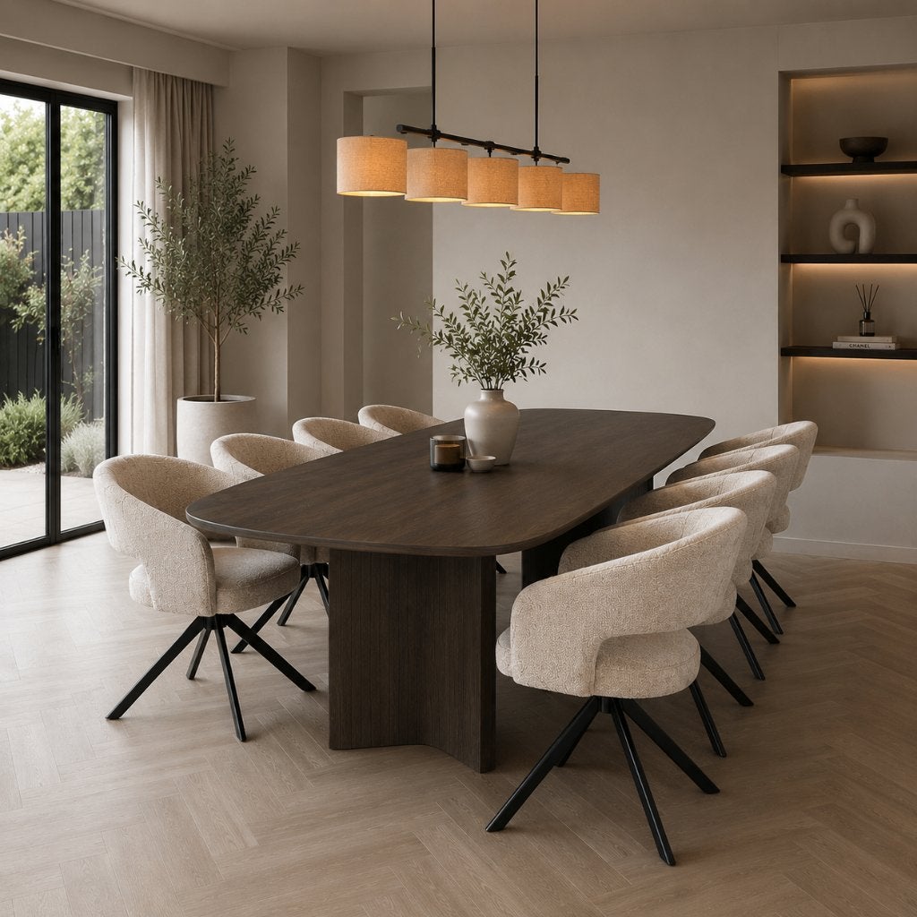 Nieuwe Eetkamerstoelen Draaibaar | Set van 8 Luxe Stoelen, Overige kleuren, Nieuw, Ophalen of Verzenden, Hotel Chique Draaibare Stoelen Eettafel