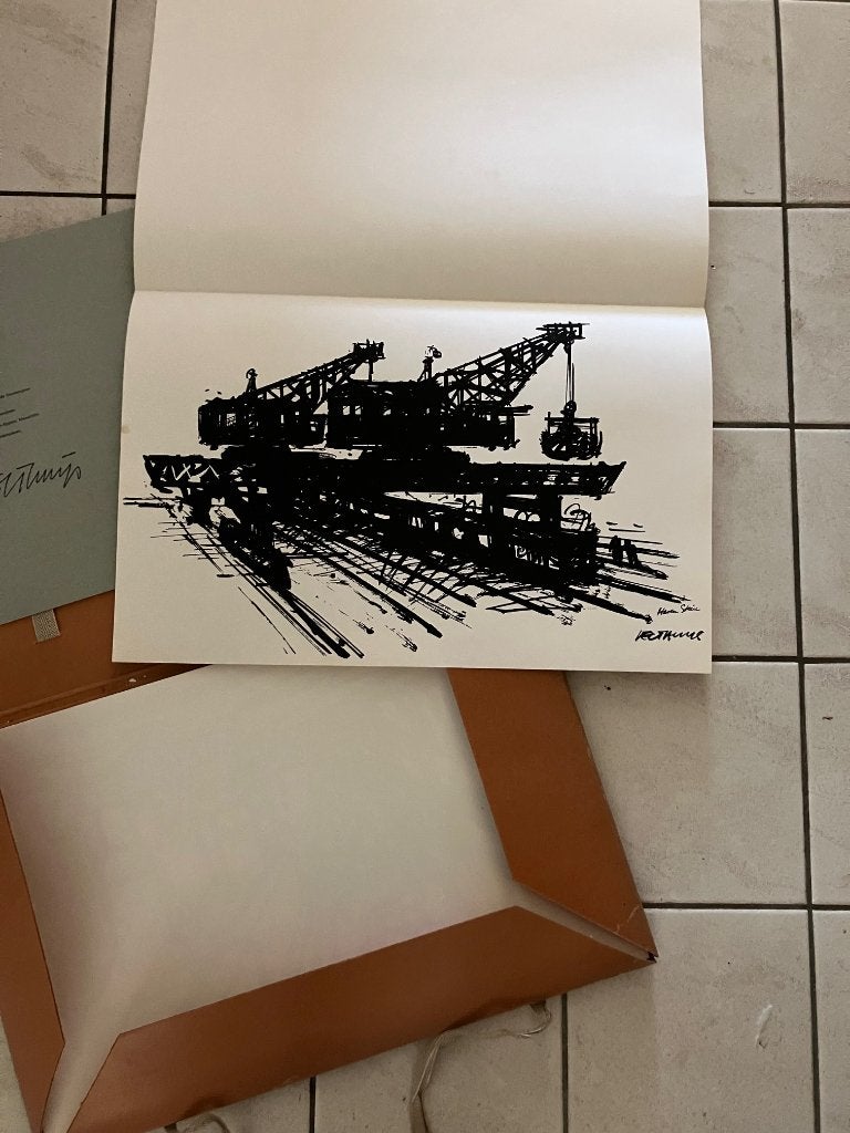 Zeldzaam! Handgesigneerde kunstmap Max Velthuijs, Ophalen of Verzenden, Tekening, Overige technieken