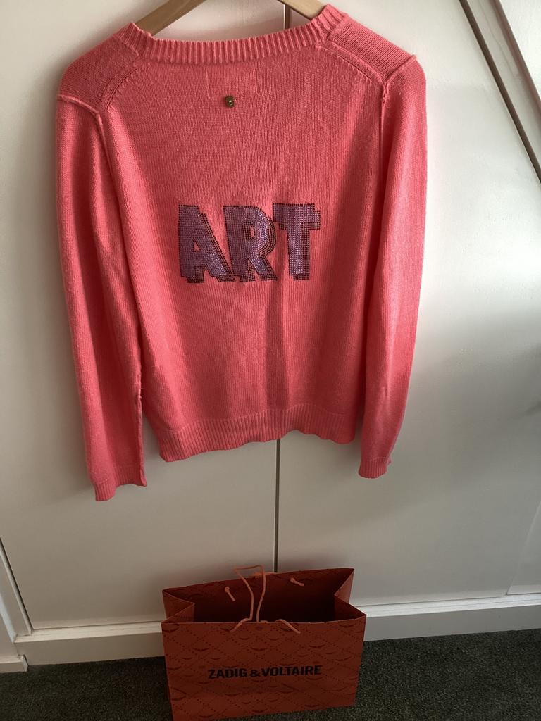 Zadig & Voltaire roze vest maat M nieuwstaat, Ophalen of Verzenden, Zo goed als nieuw, Maat 38/40 (M), Roze