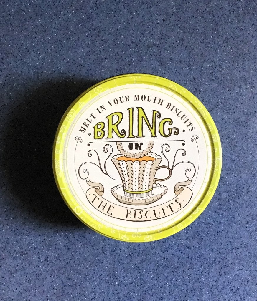 Koektrommeltje "Bring On The Biscuits", Verzamelen, Ophalen of Verzenden, Zo goed als nieuw, Koek(jes), Overige merken