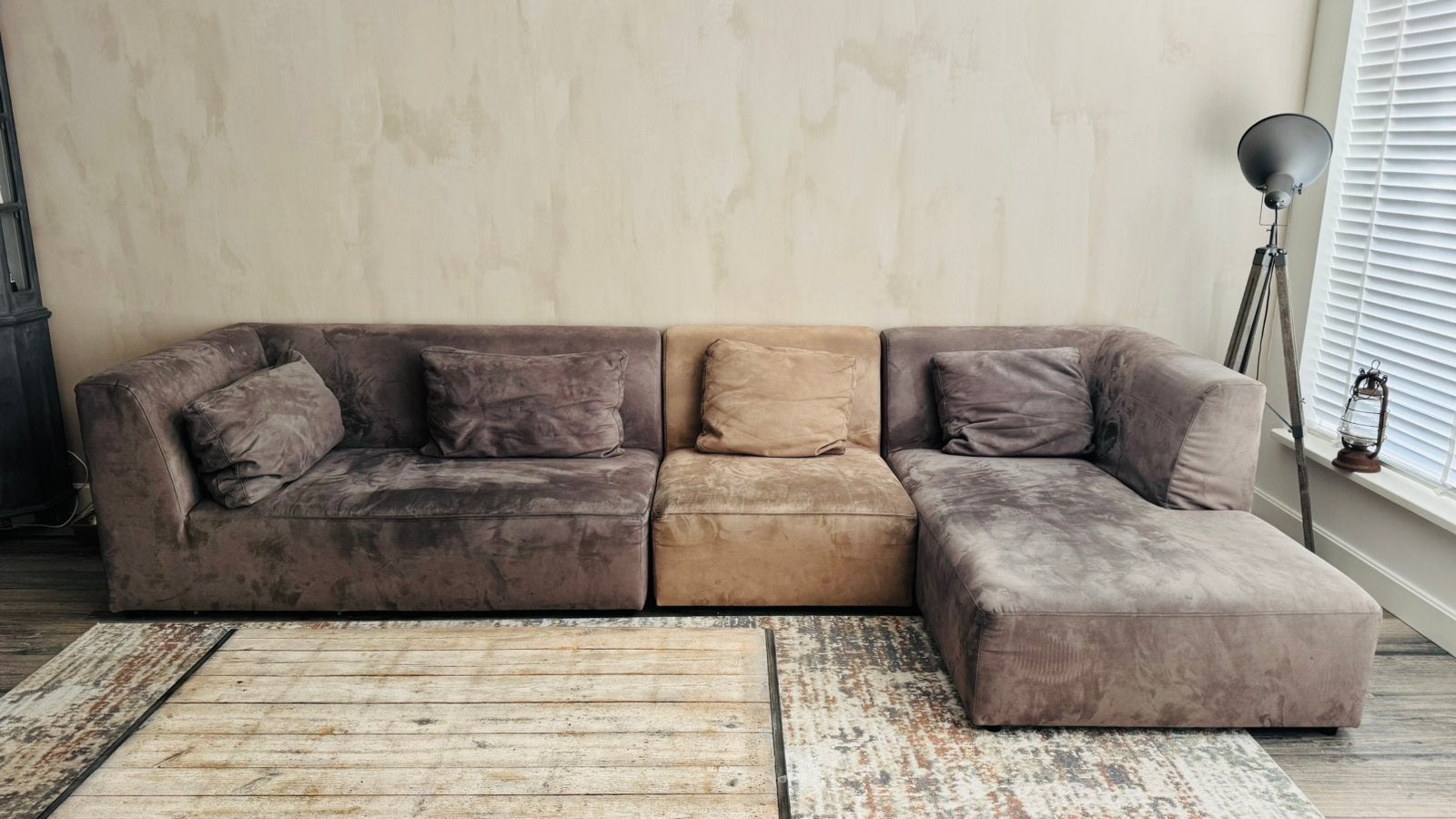 XXL Hoekbank / Loungebank – 350 cm, Ophalen, Gebruikt, Stof