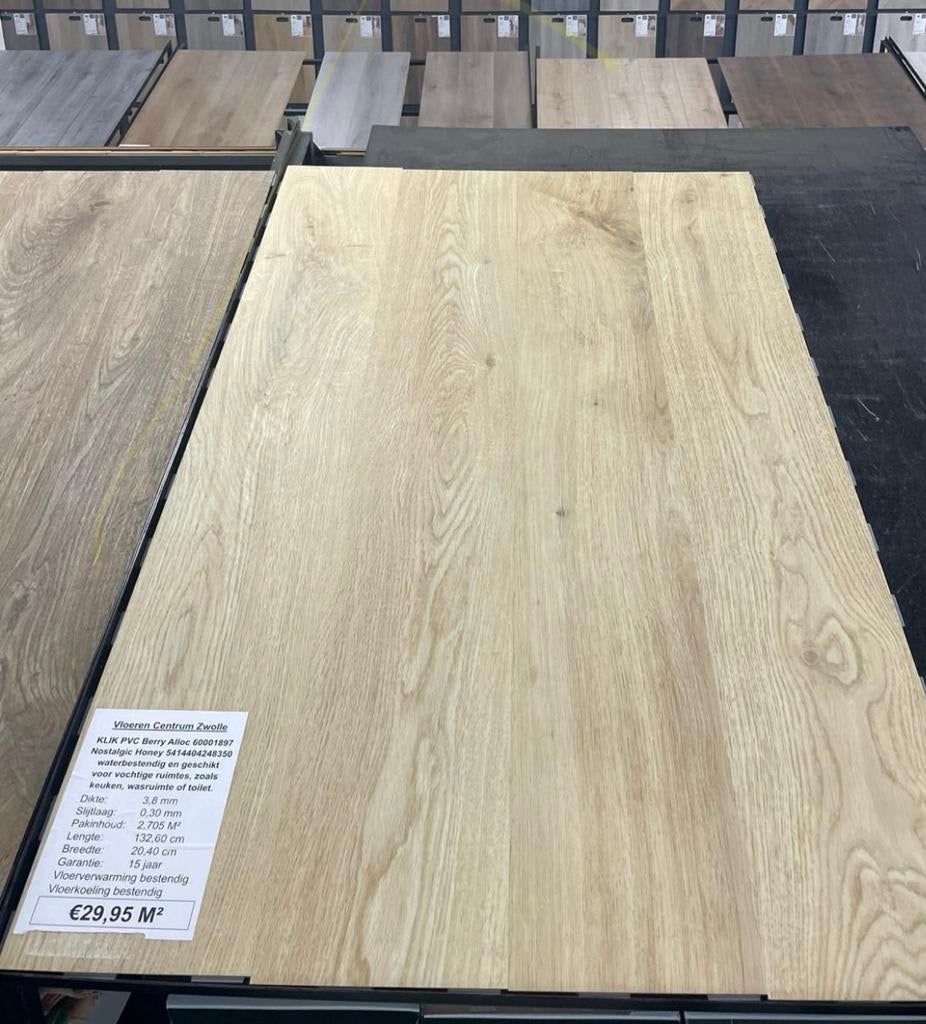 NIEUW! in doos klik pvc van berry alloc 10.8 vierkante meter, Ophalen, Nieuw, Oak, Overige typen
