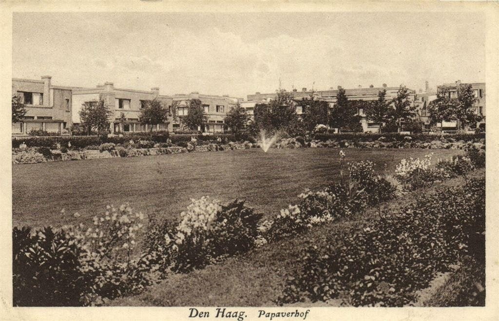 Den Haag. Papaverhof - ongelopen, Ophalen of Verzenden, 1920 tot 1940, Ongelopen, Zuid-Holland