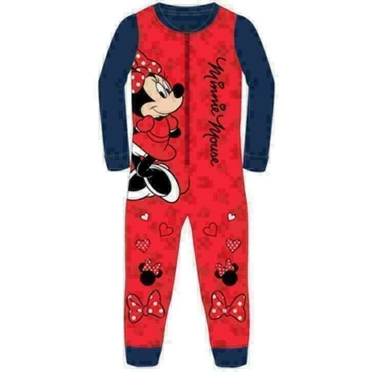 Minnie Mouse fleece Onesie - Rood - 92/98 - 116/128 - Disney, Nacht- of Onderkleding, Meisje, Minnie Mouse, Nieuw