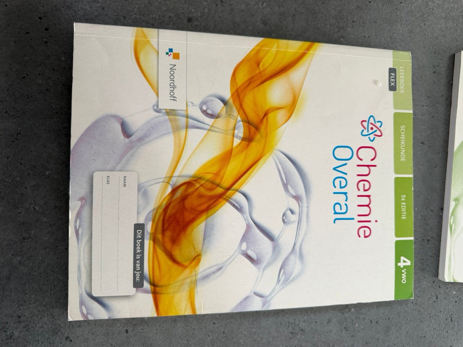 Chemie Overal 4 VWO 5e editie Noordhoff Scheikunde, Ophalen of Verzenden, Gelezen, VWO, Scheikunde