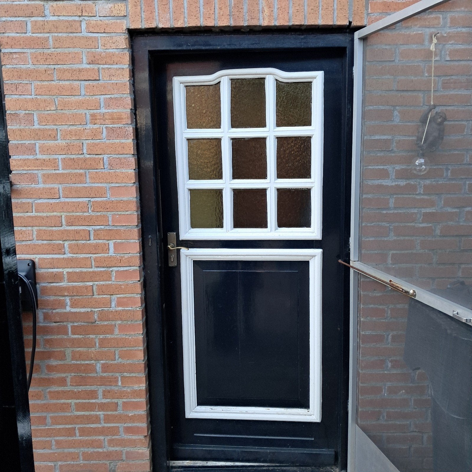 Hardhouten buiten deur, Doe-het-zelf en Verbouw, Kozijnen en Schuifpuien, Gebruikt, Overige typen, 150 tot 225 cm, Hout