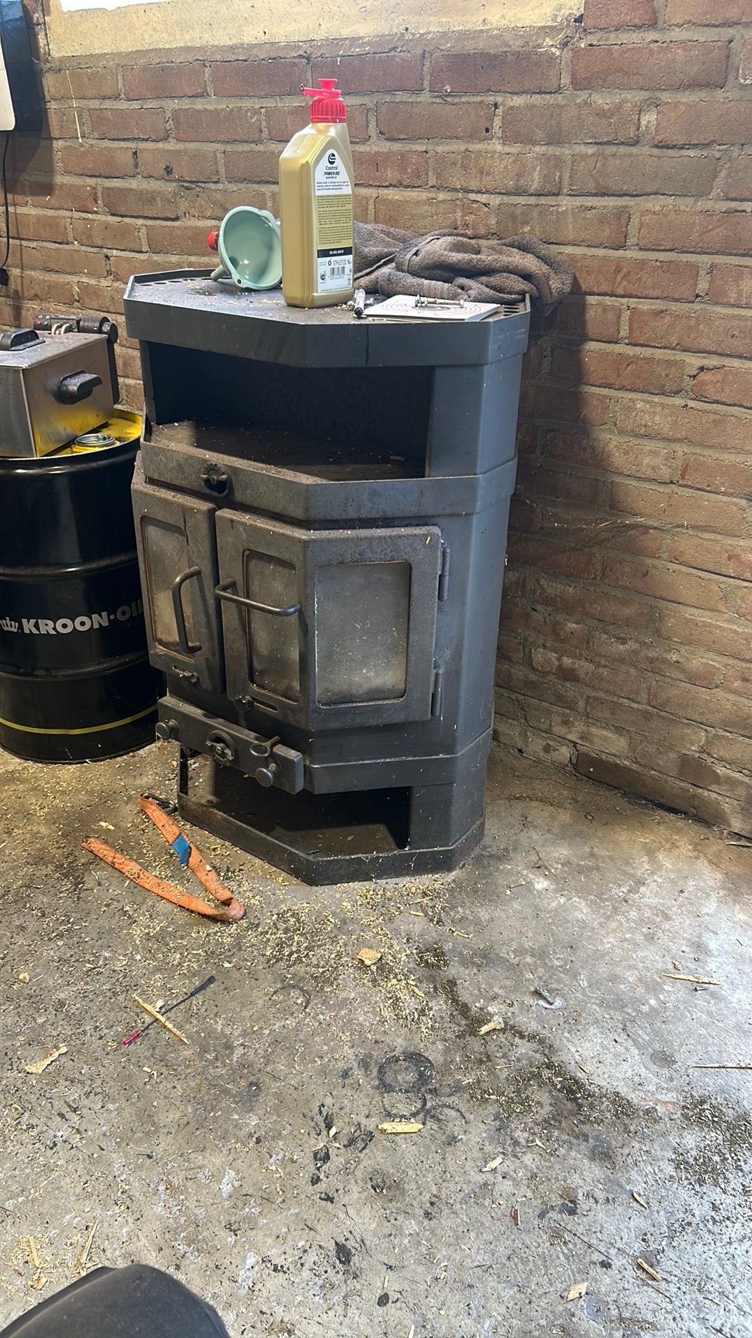 Kachel barbas 7kw, Ophalen, Gebruikt, Hout, Houtkachel