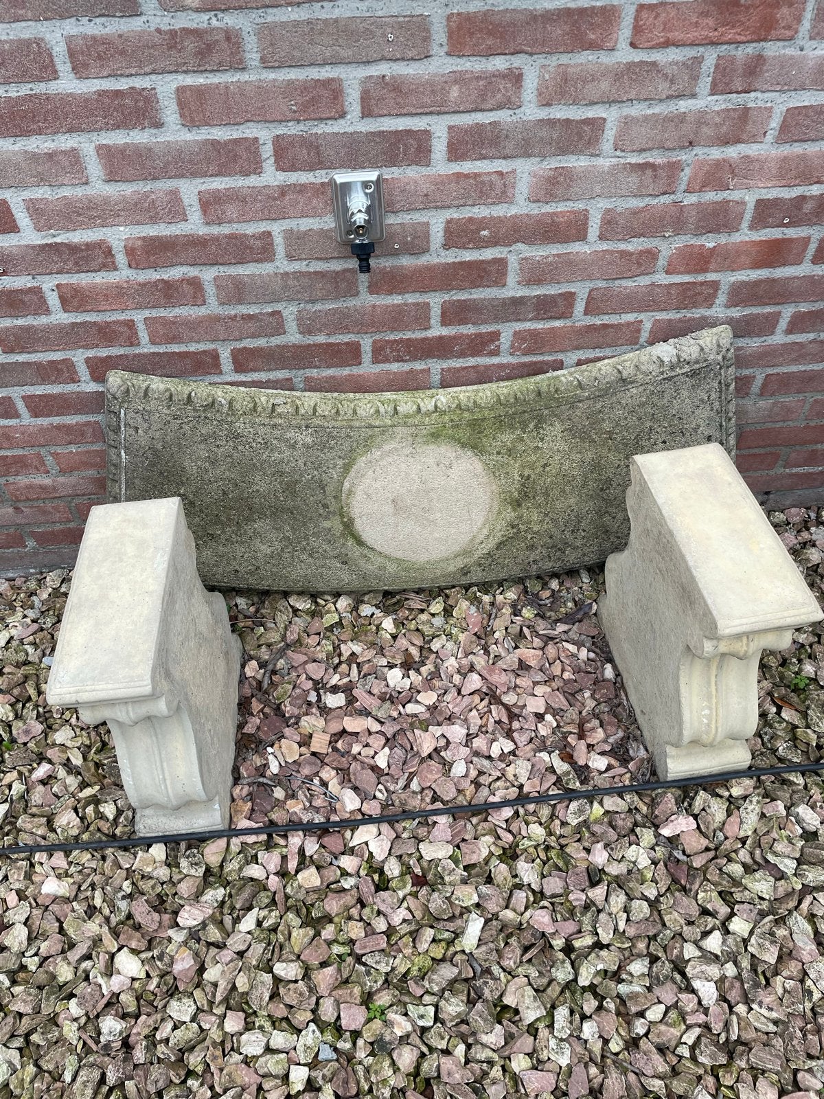 Stenen tuinbankje - decoratief en robuust, Tuin en Terras, Ophalen, Gebruikt, Overige materialen