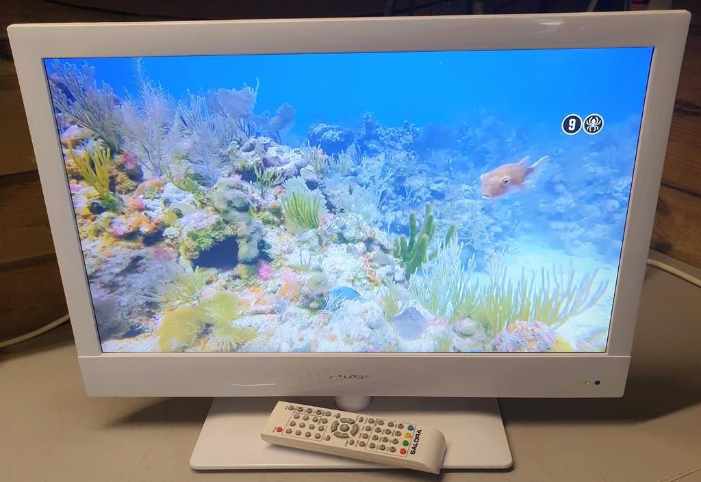 Salora monitor televisie led2227 + dvd speler + afstandsbed., Ophalen of Verzenden, Onbekend, 60 Hz of minder
