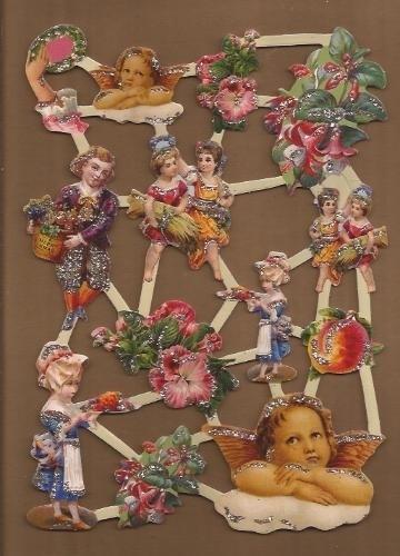 Glitter: Engelen, kindjes en fuchsia poezieplaatjes LN68, Verzenden