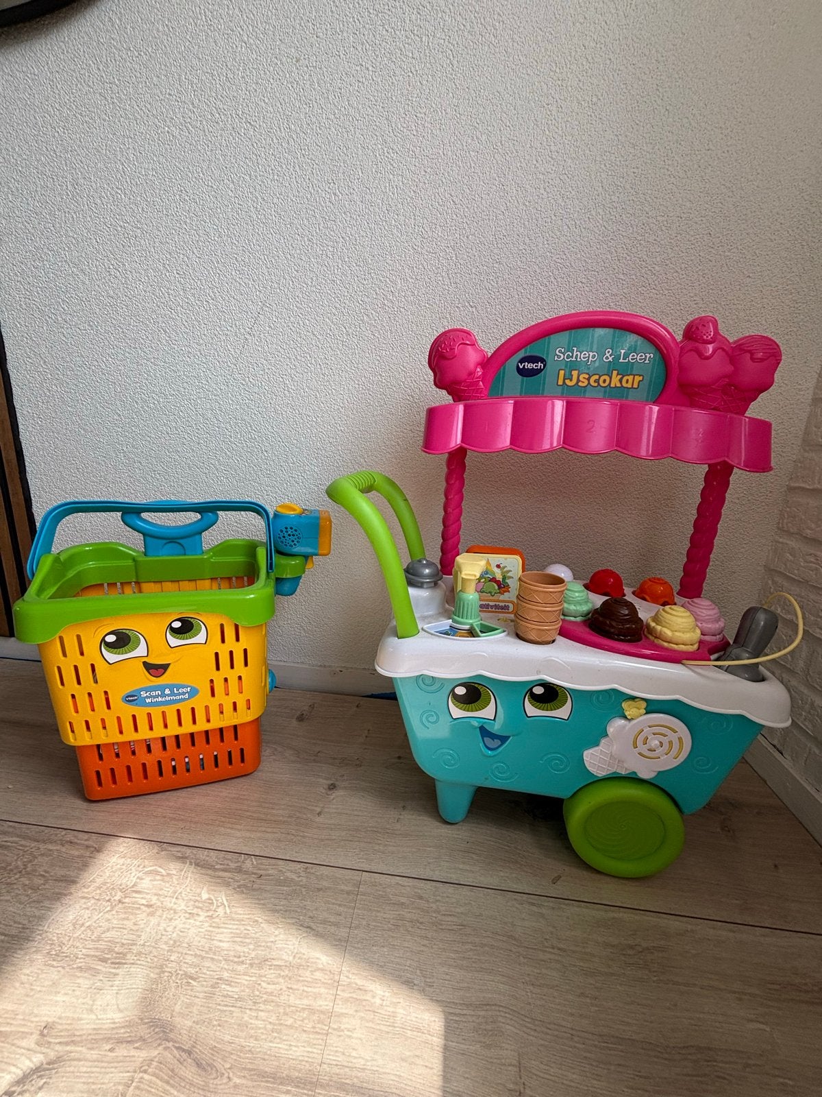 Vtech Speelgoed Set: IJscokar, Boodschappenmand & Boeken, Ophalen of Verzenden, Gebruikt, Taal en Lezen, Met geluid