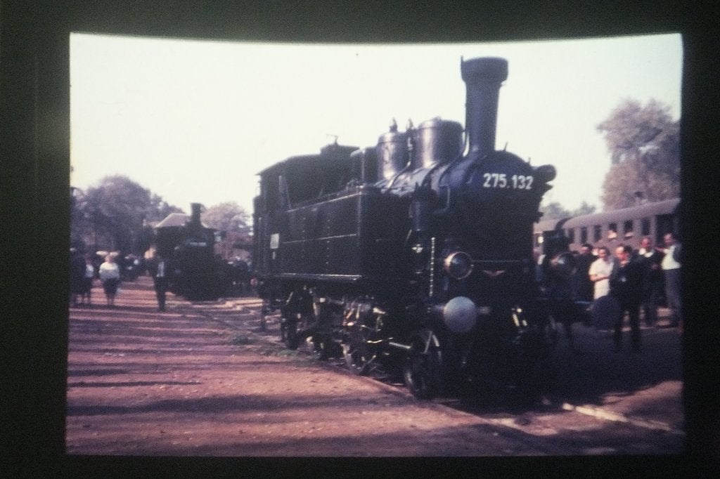 Hongarije MAV dia stoomloc locomotief loc type 275 60-er TOP, Ophalen of Verzenden, Gebruikt, Trein, Kaart of Prent