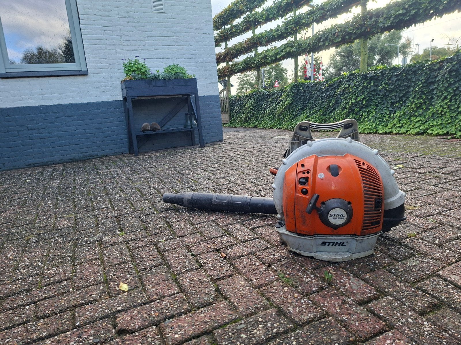 Stihl BR 550 Bladblazer, Ophalen, Gebruikt, Ruggedragen, Stihl