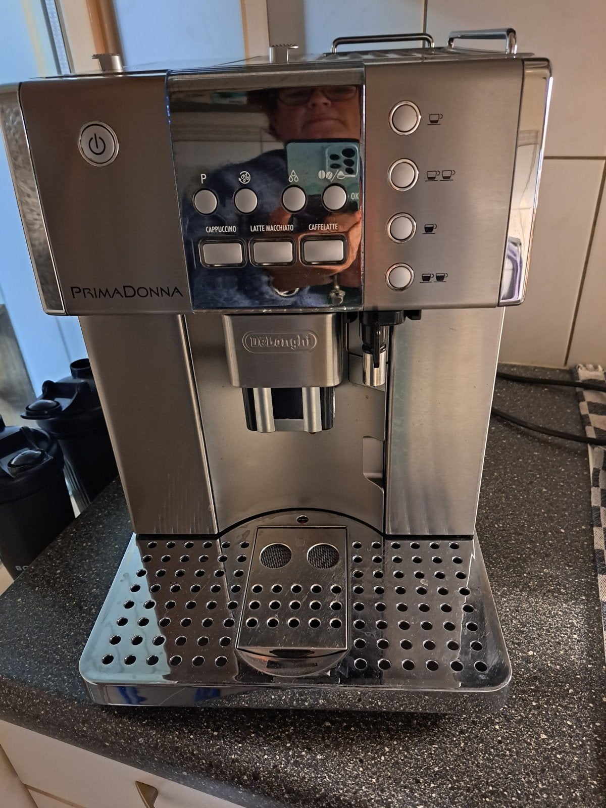 prachtige chroom koffiemachine, helemaal nagekeken, Witgoed en Apparatuur, Koffiezetapparaten, Ophalen, Zo goed als nieuw, Koffiemachine