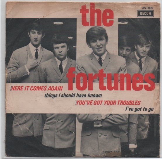 The Fortunes- Here it comes again EP !!!, Cd's en Dvd's, Beschermende buitenhoes, Ophalen of Verzenden, 7 inch, EP