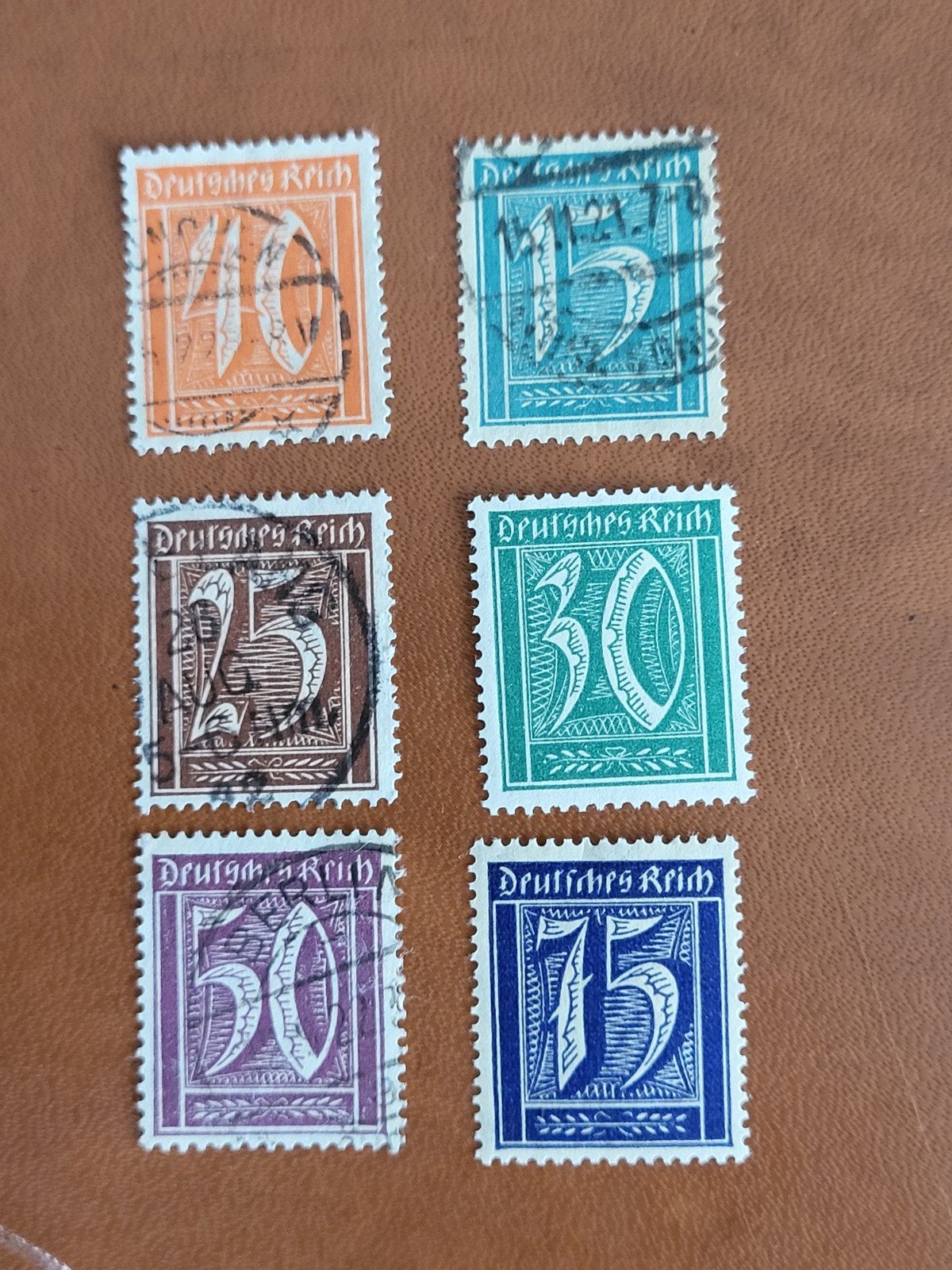 Duitse Rijk postzegels - 6 gestempelde exemplaren, Ophalen of Verzenden, Duitse Keizerrijk, Gestempeld