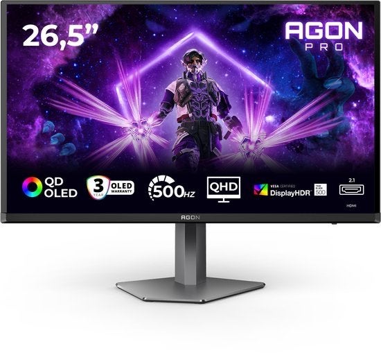 AOC AGON PRO AG276QKD2 - QHD QD-OLED Gaming Monitor 500Hz
