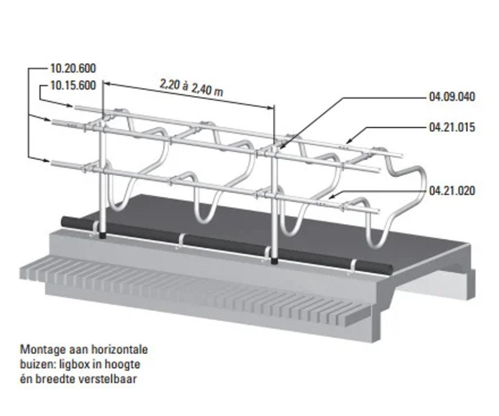 Spinder zwevende boxen, Stalling