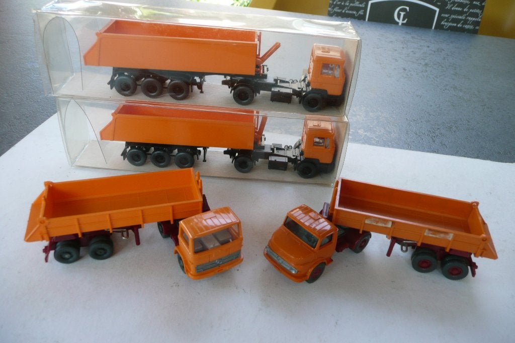 Treinbaan HO spoor Wiking zandkippers MAN Mercedes, Ophalen of Verzenden, Zo goed als nieuw, Bus of Vrachtwagen, Wiking