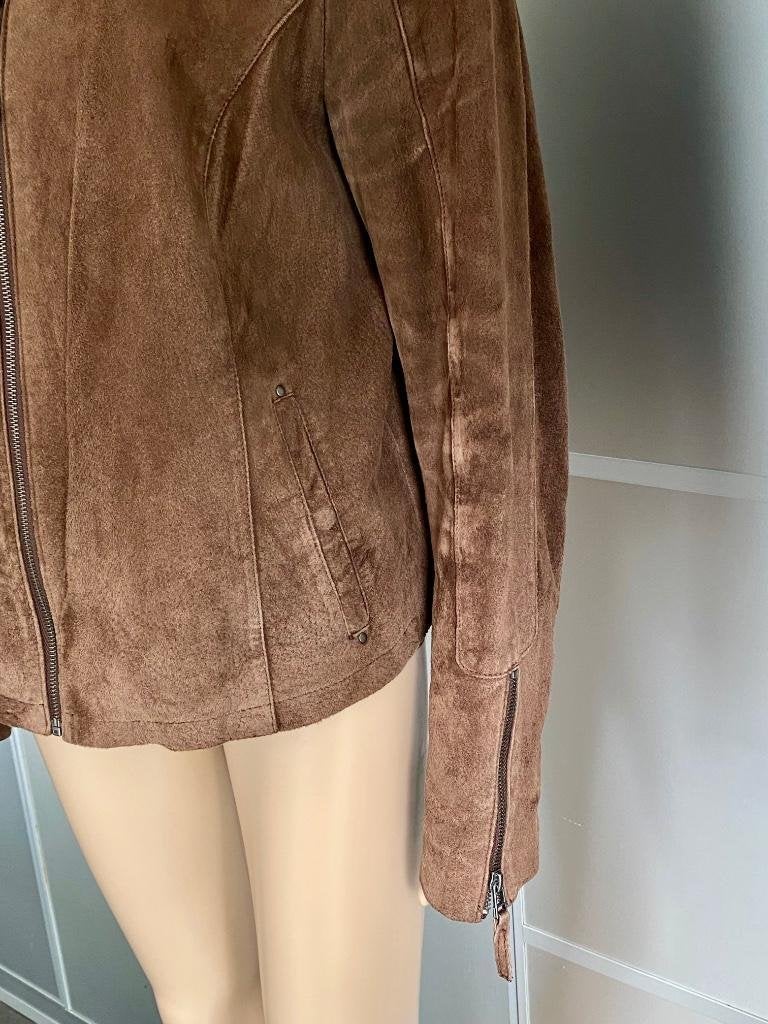 J515 Geisha mt. 44=L echt suede-leren jasje blazer jack leer, Kleding | Dames, Maat 42/44 (L), Ophalen of Verzenden, Zo goed als nieuw