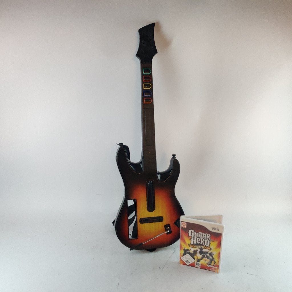 Guitar hero gitaar + GH World tour Wii || Nu voor €39.99!, Muziek, 1 speler, Ophalen of Verzenden, Zo goed als nieuw