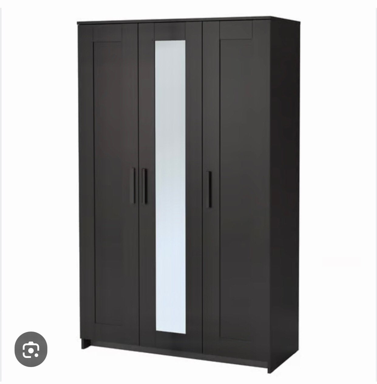 Ikea Brimnes kleerkast zwart met spiegeldeur, Ophalen, 100 tot 150 cm, Zo goed als nieuw, 150 tot 200 cm