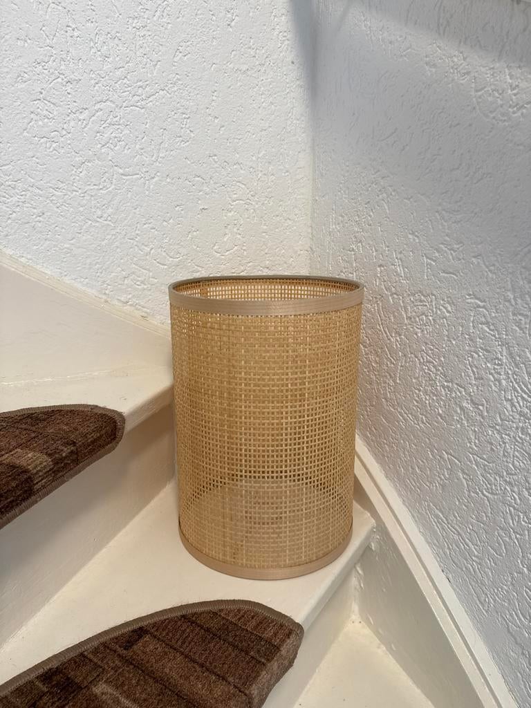 Rotan lampenkap, Huis en Inrichting, Lampen | Lampenkappen, Ophalen, Zo goed als nieuw, Rond