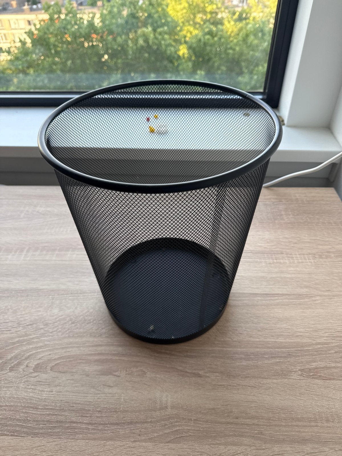 Kleine metalen prullenbak 30x35 cm, Huis en Inrichting, Ophalen, Gebruikt, Minder dan 10 liter, Metaal