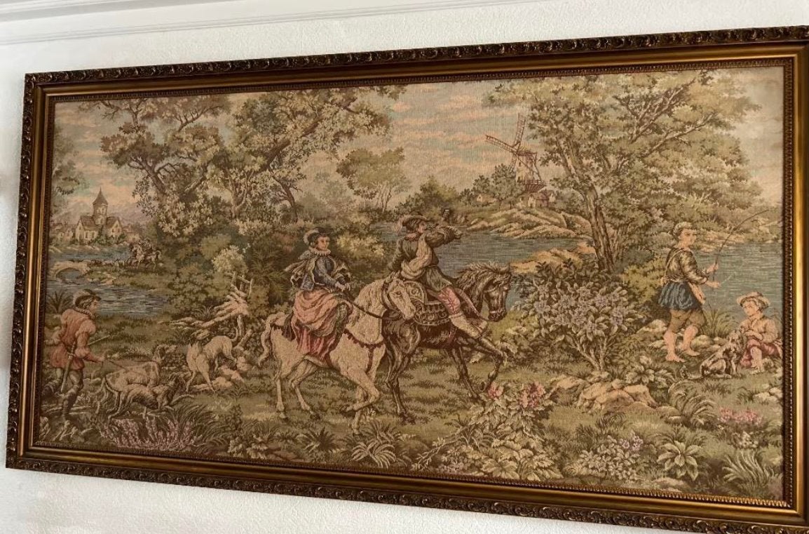 Gobelin met mooie lijst 200 x 100, Ophalen