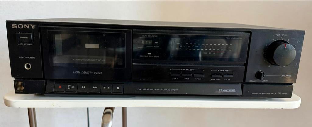 Sony TC-FX110 Stereo Cassettedeck - Vintage Audio, Ophalen, Enkel, Sony, Tape counter