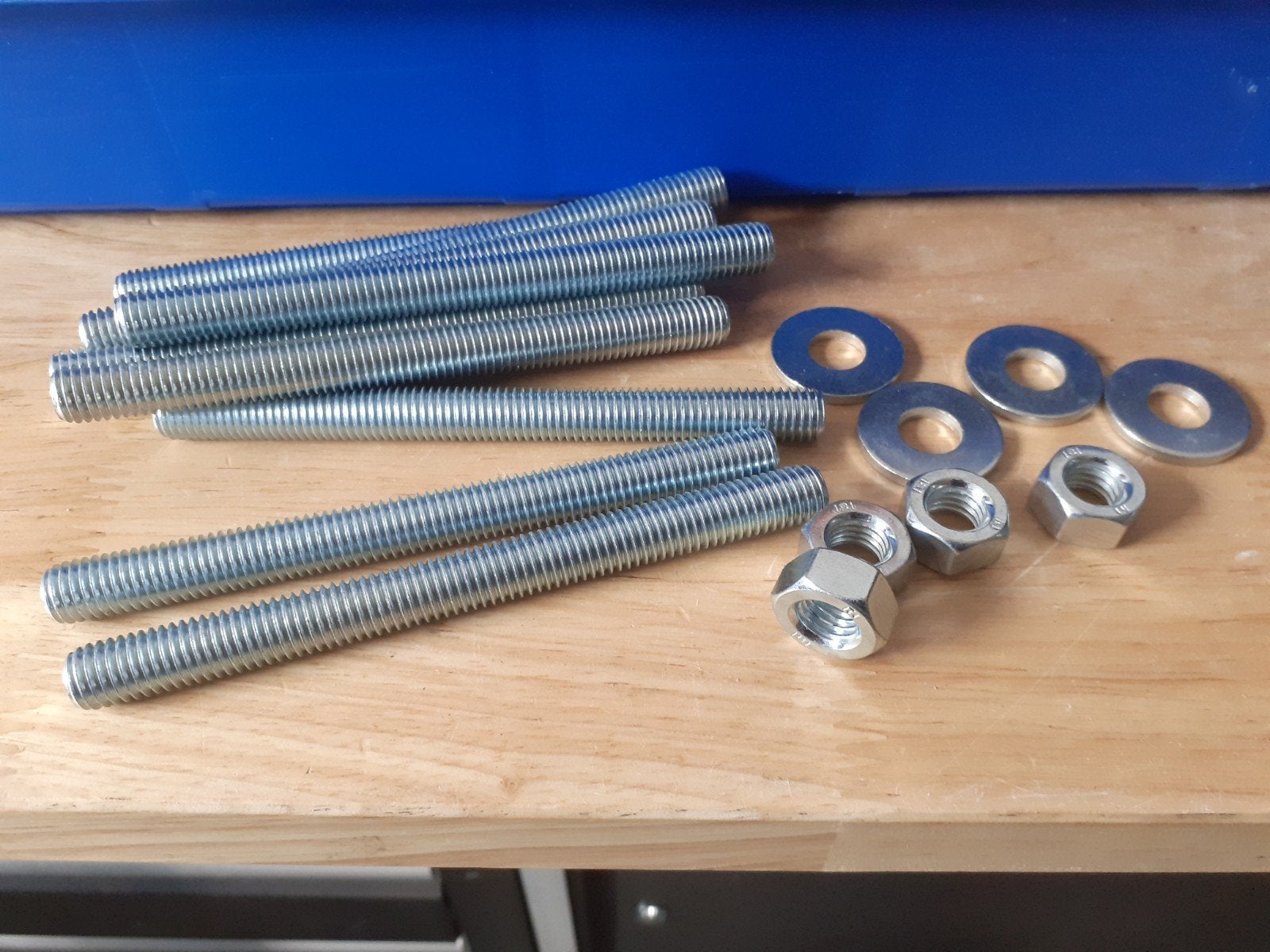 Te koop: 50 x verzinkte draadeinden m12 x140., Doe-het-zelf en Verbouw, IJzerwaren en Bevestigingsmiddelen, Ophalen of Verzenden