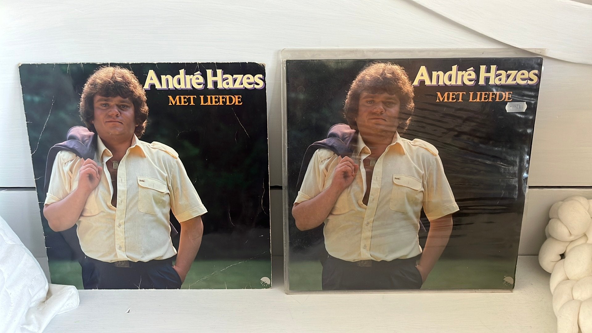 Twee keer lp Andre Hazes met liefde, LP, Gebruikt, Ophalen of Verzenden, Levenslied of Smartlap
