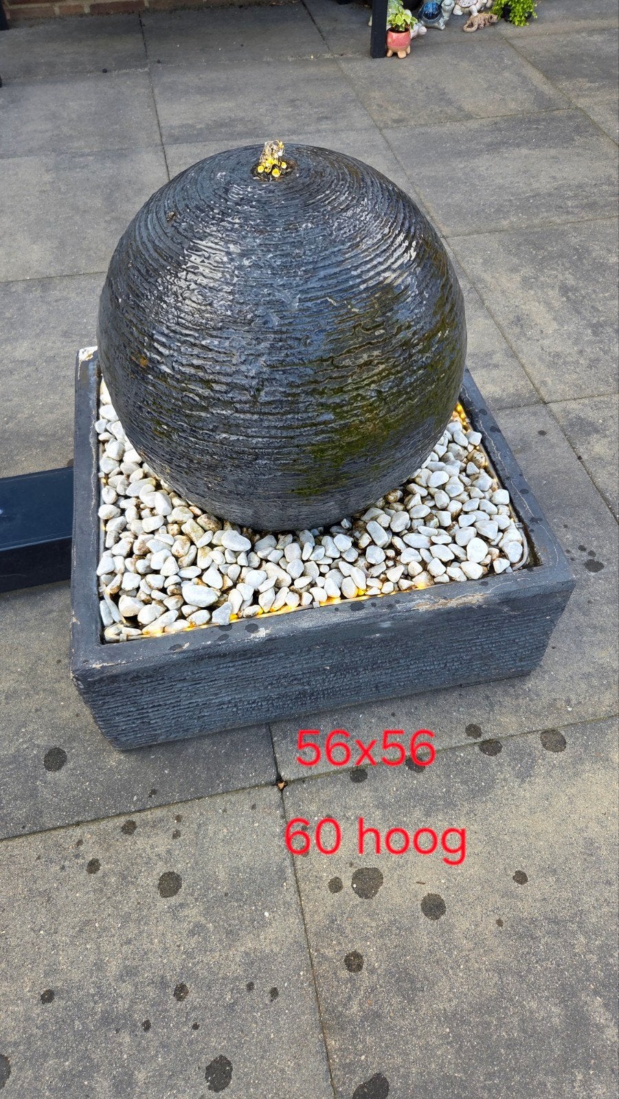 Waterornament Bol met Bak - Tuindecoratie, Tuin en Terras, Ophalen, Gebruikt, Overige materialen, Waterornament