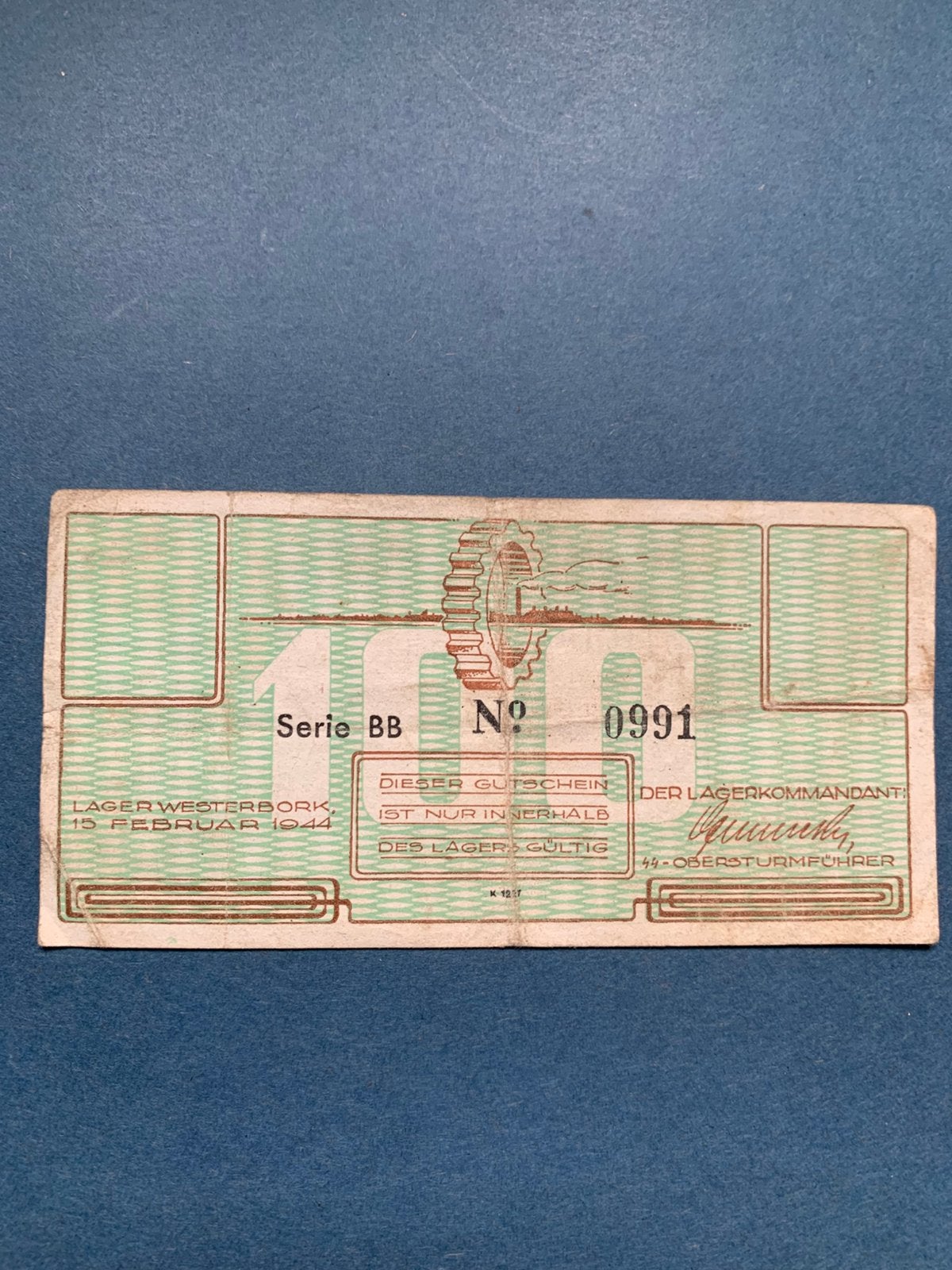 Kamp Westerbork geld biljet, Ophalen of Verzenden, Overige soorten, Nederland, Overige typen