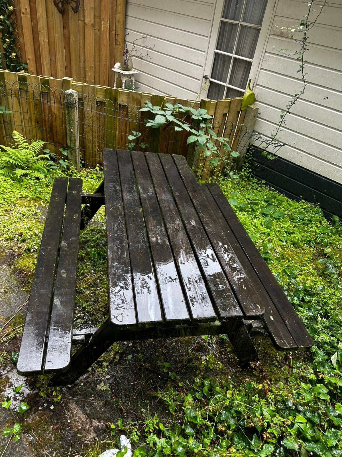Picknick bank, Ophalen, Gebruikt, Inklapbaar, Rechthoekig