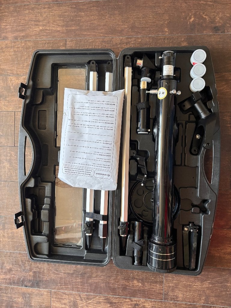 Bresser telescoop, Ophalen, Lenzentelescoop (refractor), Met statief, Zo goed als nieuw