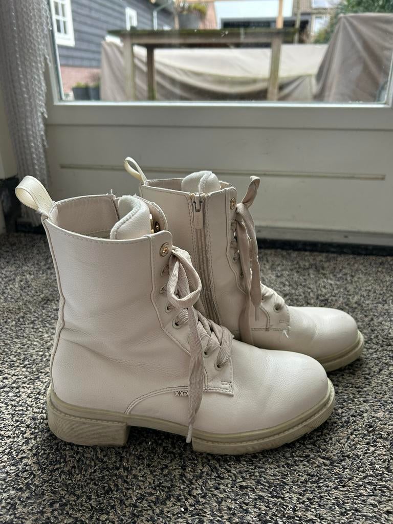 Witte laars, Kleding | Dames, Schoenen, Ophalen, Zo goed als nieuw, Wit, Hoge laarzen