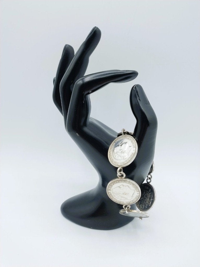 Zilveren armband met 6 guldens van Juliana, 20 cm, Info@zilverwebsite.nl, Ophalen of Verzenden, Zo goed als nieuw, Zilverwebsite.nl