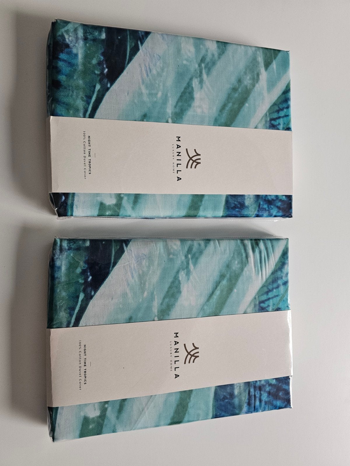 2 Dekbedovertrek Nieuw 140x200/220 turquoise, Ophalen, Dekbedovertrek, Katoen, Nieuw
